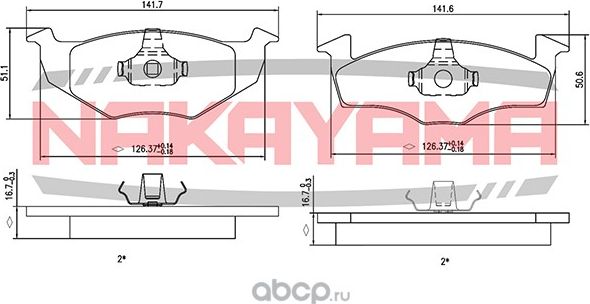Колодки тормозные (Nakayama). Артикул HP8210NY