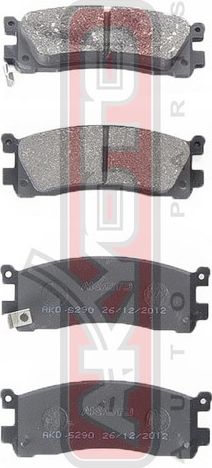 Тормозные колодки Akyoto Packing AKYOTO задние для Mazda MPV I (LV) 1988-1999. Артикул AKD-5290