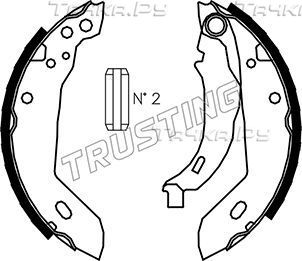 Тормозные колодки Trusting задние для Peugeot 205 1983-1998. Артикул 088.212