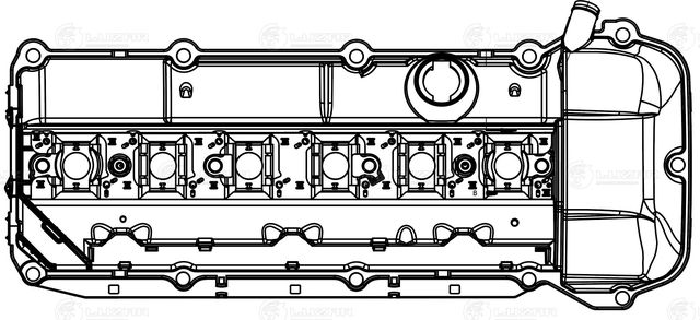Крышка клапанная для а/м BMW X5 E53 (00-)/5 E39 (95-) 2.5i/3.0i (алюм.  с прокл.) (LVPC 2609) (Luzar). Артикул lvpc-2609