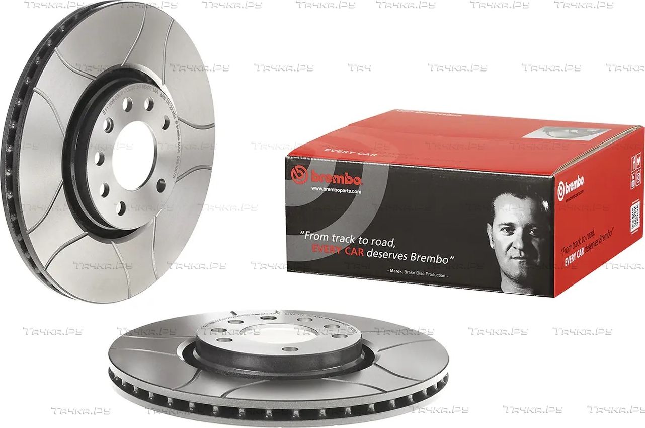 Тормозной диск Brembo XTRA LINE - Max передний для Opel Zafira A 2001-2005. Артикул 09.9369.75
