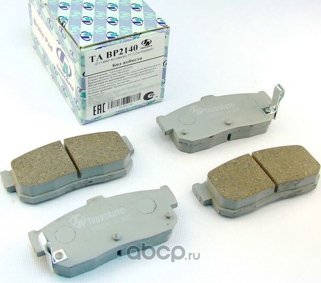 Дисковые тормозные колодки (Trustauto). Артикул TABP2140