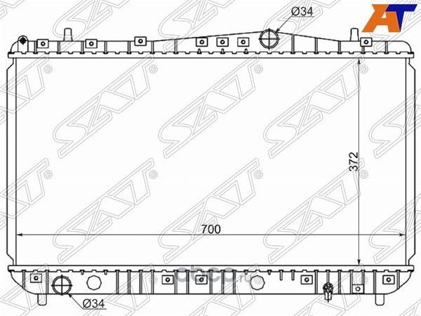 Радиатор DAEWOO NUBIRACHEVROLET LACETTISUZUKI FO (SAT). Артикул SGDW0004MTR