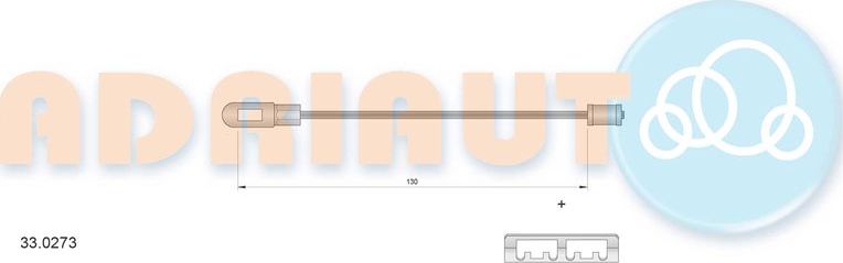 Трос ручника (тросик ручного тормоза) Adriauto. Артикул 33.0273