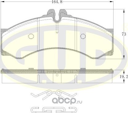 Тормозные колодки G.U.D.. Артикул GBP061400