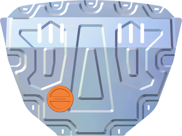 Защита алюминиевая Alfeco (малая) для картера и КПП Lada Vesta седан, универсал (вкл. Cross) 2015-2026. Артикул ALF.28.345al