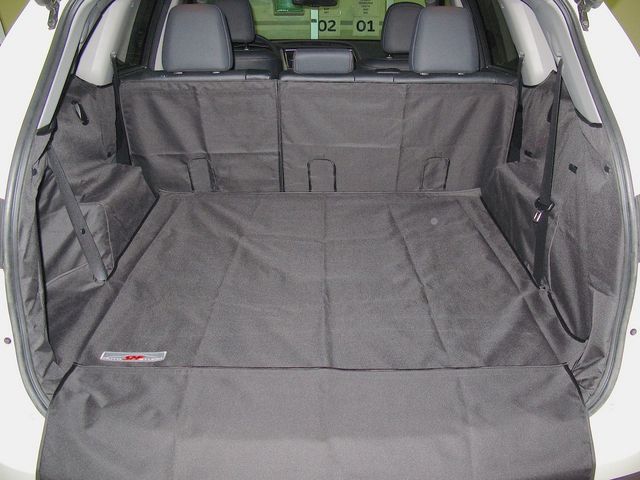 Защитный чехол AUTOSMSTUDIO "Maxi" в багажник автомобиля для Toyota Highlander III XU50 (7 мест) 2013-2020, серый. Артикул TP-THLN30-MAXI-GR