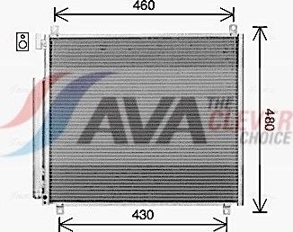 Радиатор кондиционера (конденсатор) AVA (алюминий). Артикул SZ5158D
