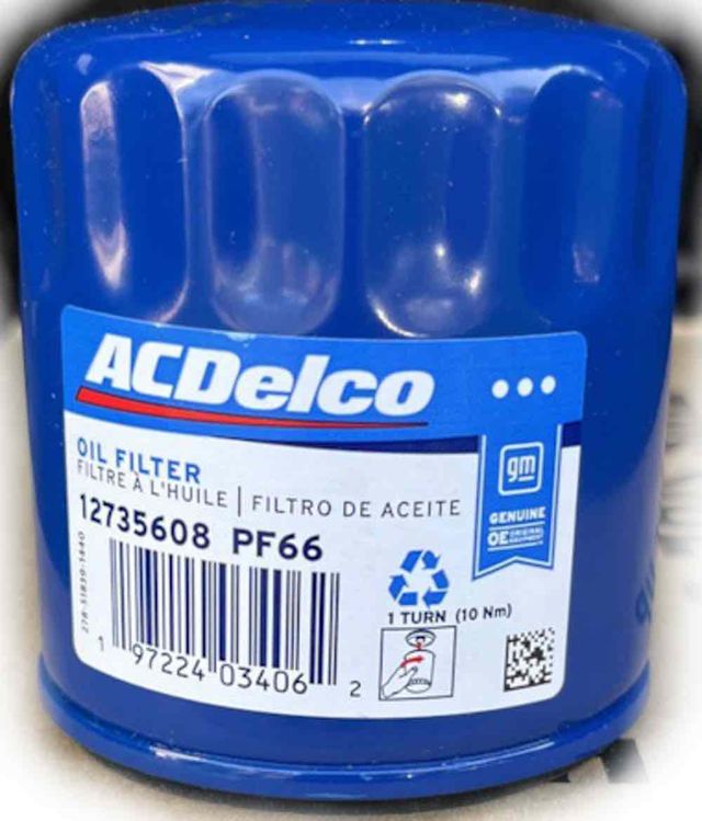 Фильтр масляный Acdelco. Артикул PF66