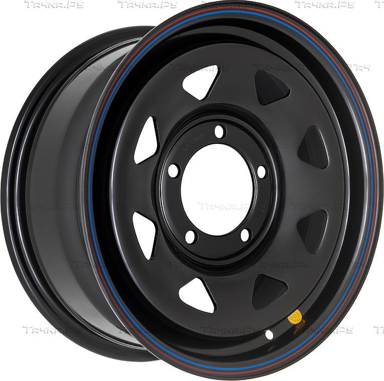 Колёсный диск OFF-ROAD Wheels усиленный стальной черный 5x139,7 7xR16 d110 ET+35 для УАЗ Pickup 2008-2026 (треугольник мелкий). Артикул 1670-53910BL+35A17X