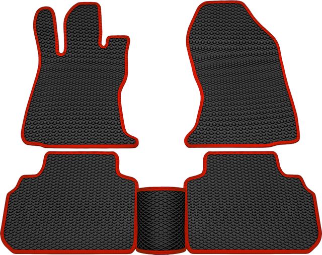 Коврики Rezkon EVA для салона Subaru Forester V 2018-2026 Красный кант. Артикул 9032005304