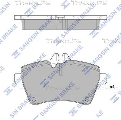 Тормозные колодки Sangsin Hi-Q. Артикул SP1749