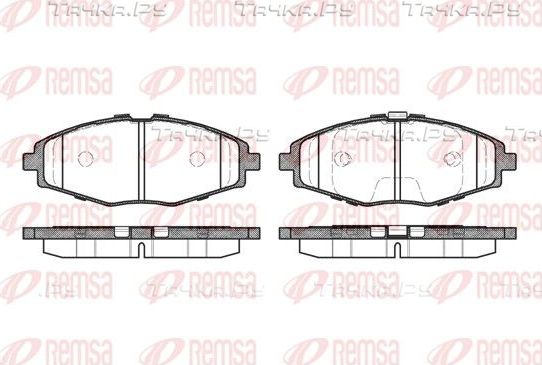 Тормозные колодки Remsa передние для Chery Sweet (QQ) 2004-2014. Артикул 0696.00
