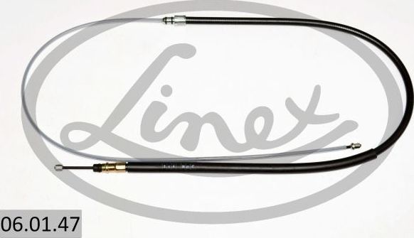 Трос ручника (тросик ручного тормоза) Linex. Артикул 06.01.47
