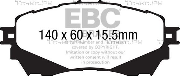 Тормозные колодки EBC Brakes. Артикул DPX2170