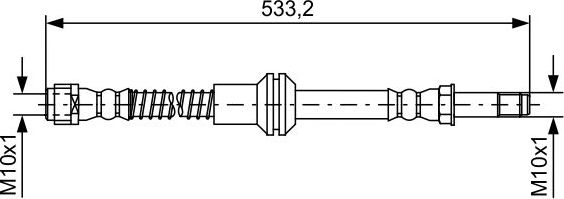 Тормозной шланг Bosch передний для Mercedes-Benz E-Класс IV (W212, S212, C207) 2009-2016. Артикул 1 987 481 609
