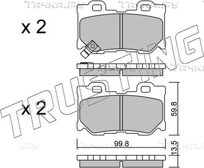 Тормозные колодки Trusting задние для Nissan 370Z I 2009-2026. Артикул 1054.0