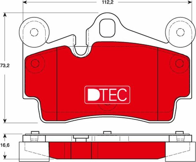 Тормозные колодки TRW DTEC COTEC. Артикул GDB1653DTE