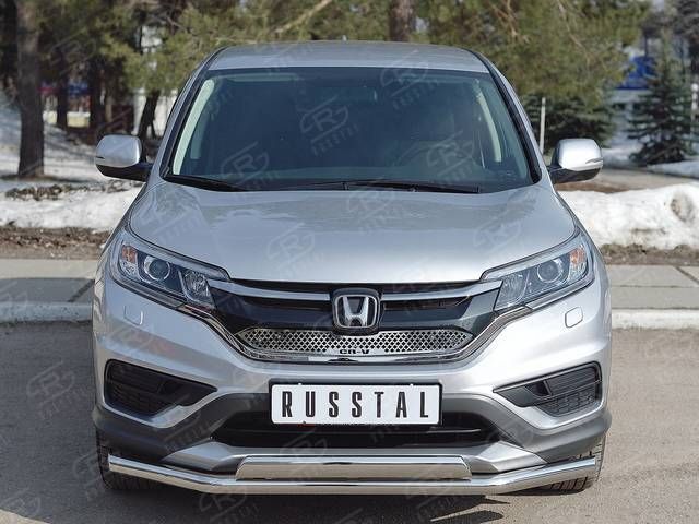 Накладка на решётку радиатора RusStal ВЕРХНЯЯ для Honda CR-V IV 2015-2018. Артикул RRHCR15-01