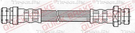 Тормозной шланг Quick Brake задний правый/левый для Hyundai Scoupe 1990-1996. Артикул 27.052