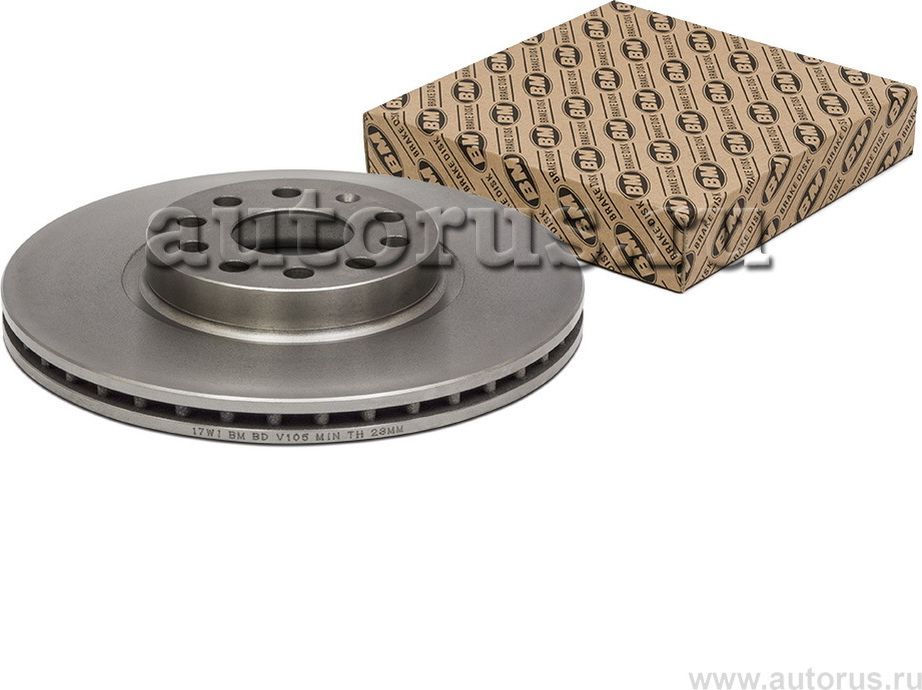 Диск тормозной передний вентилируемый 1шт Volkswagen TIGUAN (5N1,5N2), JETTA V(1 (BM). Артикул BDV105