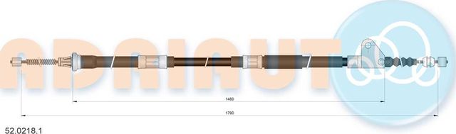 Трос ручника (тросик ручного тормоза) Adriauto для Toyota Avensis I 1997-2003. Артикул 52.0218.1