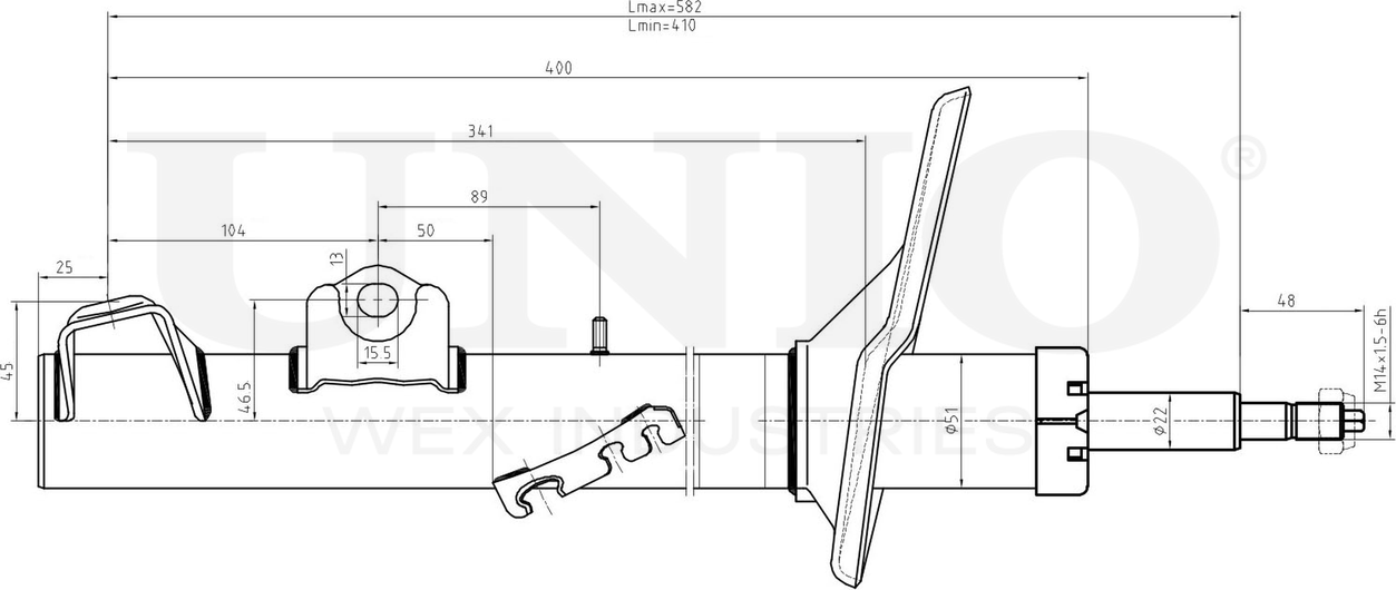 Амортизатор подвески (Unio). Артикул SAB-10016