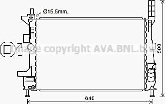 Радиатор охлаждения двигателя AVA для Ford Tourneo Connect II 2013-2026. Артикул FD2602