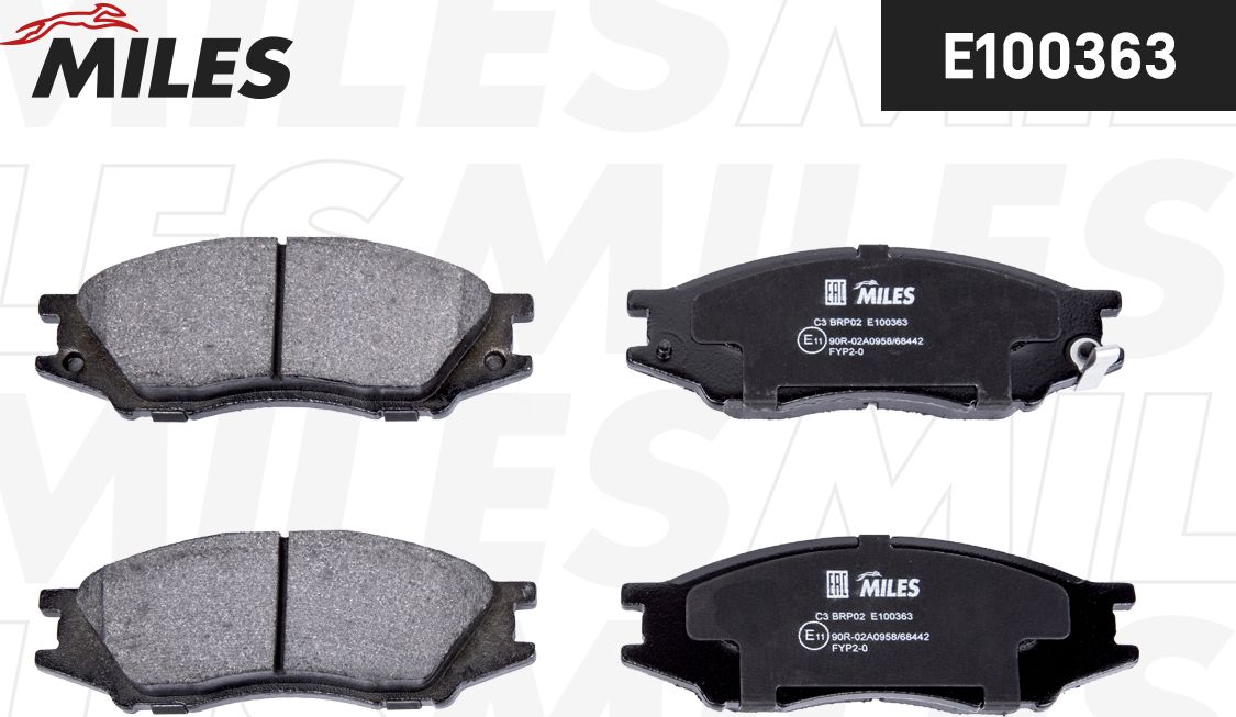 Тормозные колодки Miles (Semi-Metallic). Артикул E100363