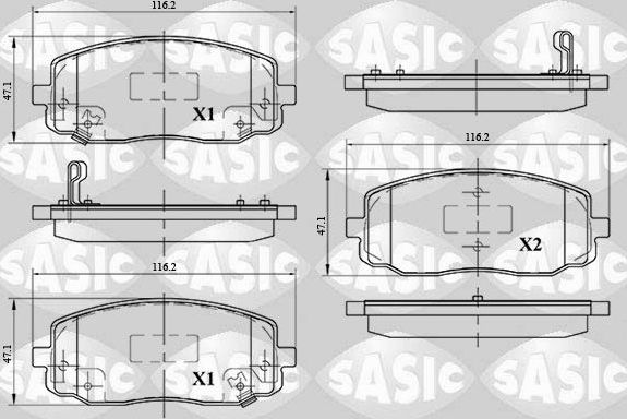 Тормозные колодки Sasic. Артикул 6216094