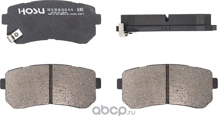 Колодки тормозные зад KIA RIO 05-11/CEED 06-/CERATO 09-/SPORTAGE 04-/HYUNDAI CRE (Hosu). Артикул HSBR0044