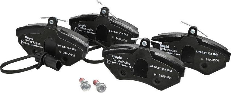 Тормозные колодки Delphi (Low-Metallic) передние для Volkswagen Passat B5 1996-2000. Артикул LP1631