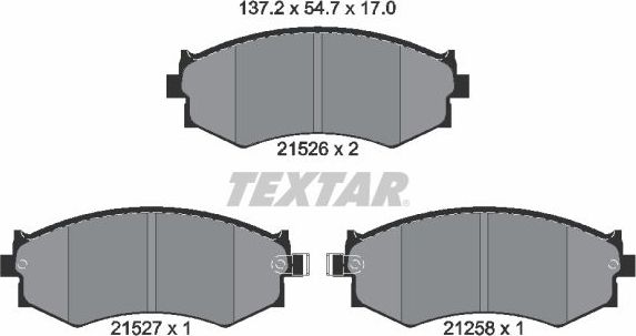 Тормозные колодки Textar. Артикул 2152601