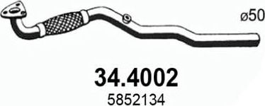 Глушитель Asso передний для Opel Astra G 1998-2009. Артикул 34.4002