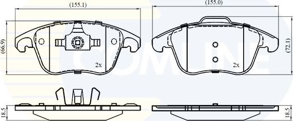 Тормозные колодки Comline Comline. Артикул CBP01720