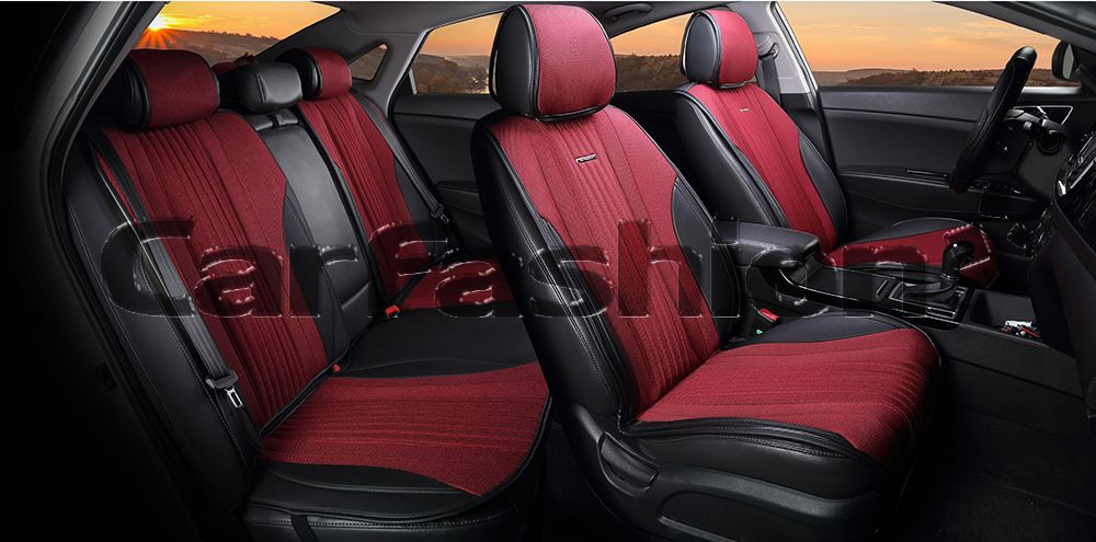 Накидки универсальные CarFashion Grand Plus для авто, цвет Черный/Красный. Артикул 21845