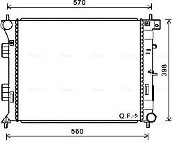 Радиатор охлаждения двигателя AVA для Kia Ceed II 2012-2018. Артикул HY2338
