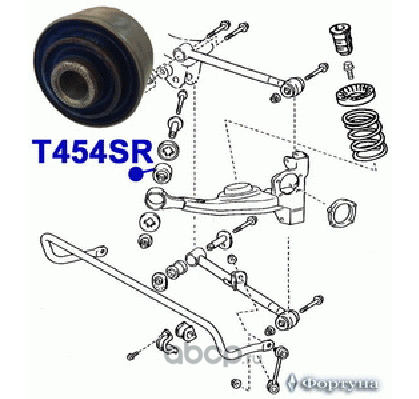 48725-42080 сайлентблоки полиуретановые (Фортуна). Артикул T454SR