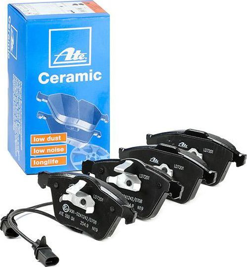 Тормозные колодки ATE Ceramic передние для Audi A8 II (D3) 2002-2009. Артикул 13.0470-7201.2