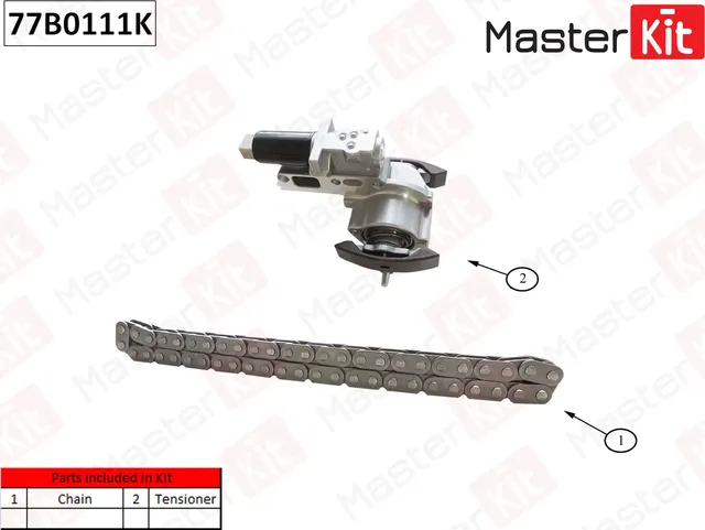 77B0111K Комплект цепи распредвала Audi A4/S4 A6 TT  AGN APG (Master KIT) Master KIT. Артикул 77b0111k