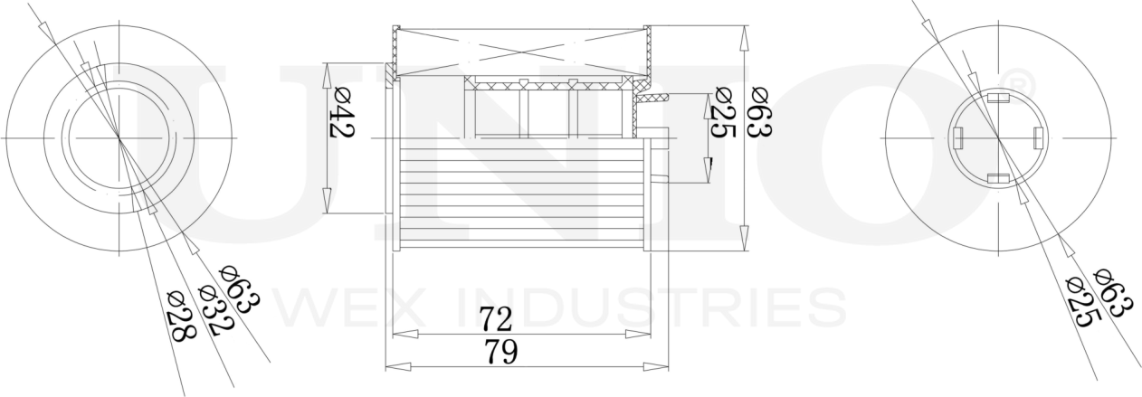 Фильтр масляный (Unio). Артикул FLT-20108