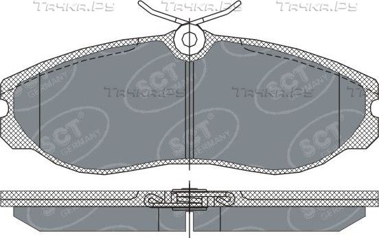 Тормозные колодки SCT-Germany передние для Nissan Pathfinder R50 1997-2004. Артикул SP 257 PR