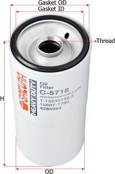 Масляный фильтр Sakura. Артикул C-5718