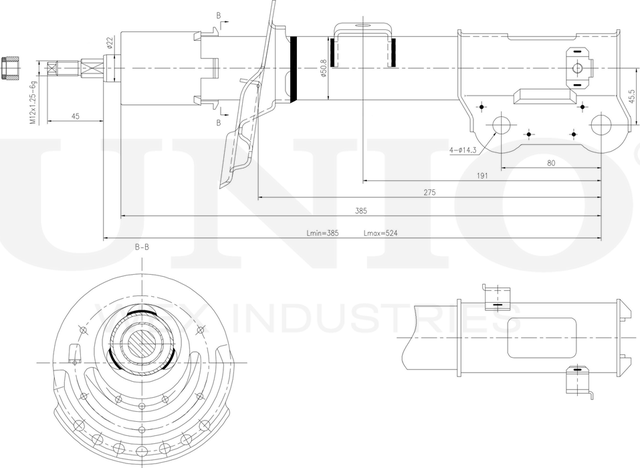 Амортизатор подвески (Unio). Артикул SAB-10308