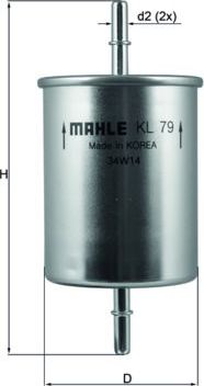 Топливный фильтр Mahle для УАЗ Patriot I 2004-2024. Артикул KL 79