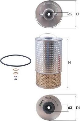 Масляный фильтр Mahle-Knecht для PUCH G-modell W460 1987-1991. Артикул OX 38D