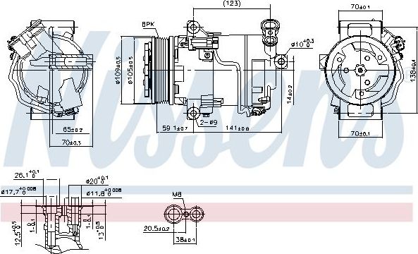 Компрессор кондиционера Nissens ** FIRST FIT ** для Opel Zafira B 2005-2015. Артикул 890006