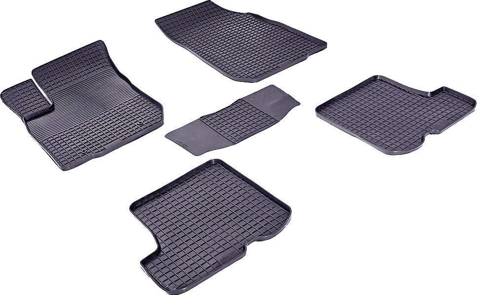 Коврики резиновые Seintex с узором сетка для салона Renault Sandero 2010-2013. Артикул 83189