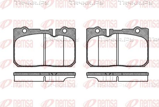 Тормозные колодки Remsa задние для Lexus LS I 1994-1995. Артикул 0679.00