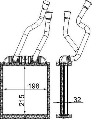 Радиатор отопителя (печки) Mahle Behr. Артикул AH 180 000S